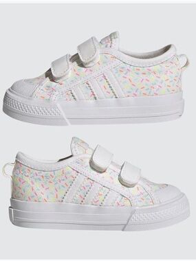 Adidas White Kids Sneakers with colorful Confetti